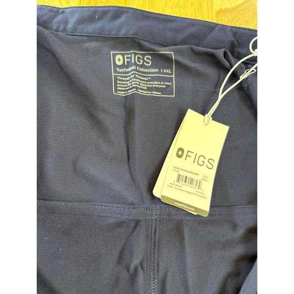 NWT Figs Technical Collection Jumpsuit Navy XXL Wide Leg Nurse Scrubs Uniform - Picture 6 of 8